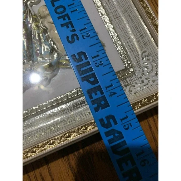 2 Vtg. Mid Century Floral Wall Art Four Seasons METALCRAFT 3D cherub plaques USA - Picture 4 of 6